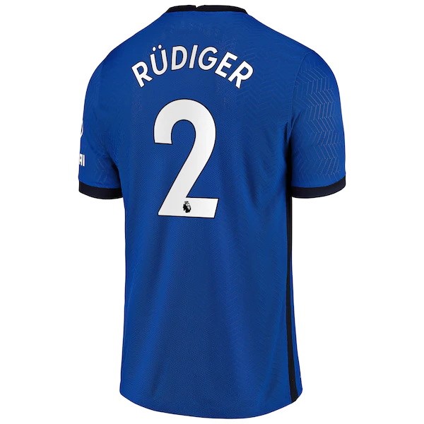 Camiseta Chelsea NO.2 Rudiger 1ª Kit 2020 2021 Azul